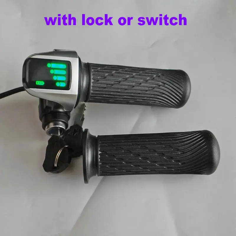 

speedometer/lcd display 36v48v60v+grips throttle accelerator+lock/key electric scooter parts bicycle accessory MTB tricycle
