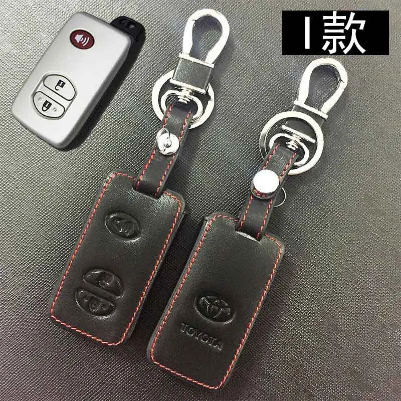i MOFAN Toyota автомобильный чехол для ключей 3 ключа кожаное защитное кольцо для ключей для Camry Prado Reiz Highlander RAV4 для corolla Prius Crown Land Cruiser - Название цвета: i