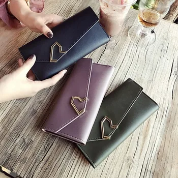 

2018 new women's Korean version of the long wallet fashion two-fold wallet multi-card wild card holder
