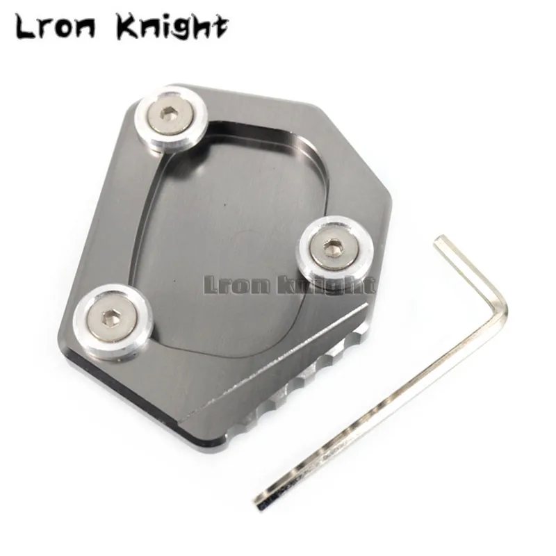 For HONDA CB400 CB 400 VTEC CB650F CBR650F CBR500R CB500F CB500X CNC Kickstand Foot Side Stand Extension Support Plate Pad - Цвет: Ttanium