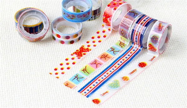 2 PCS/Lot Mini Color Tapes DIY Decorative Adhesive Tape Sticker Cartoon Diary Lace Tape Office Stationery Gift