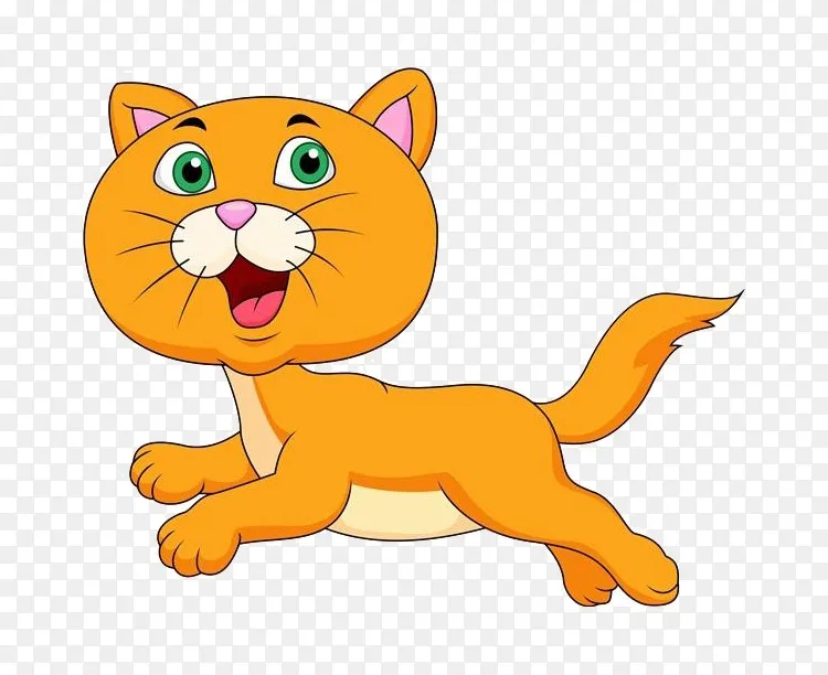 猫卡通剪贴画 卡通跑动猫png图片素材免费下载 图片编号 Png素材网