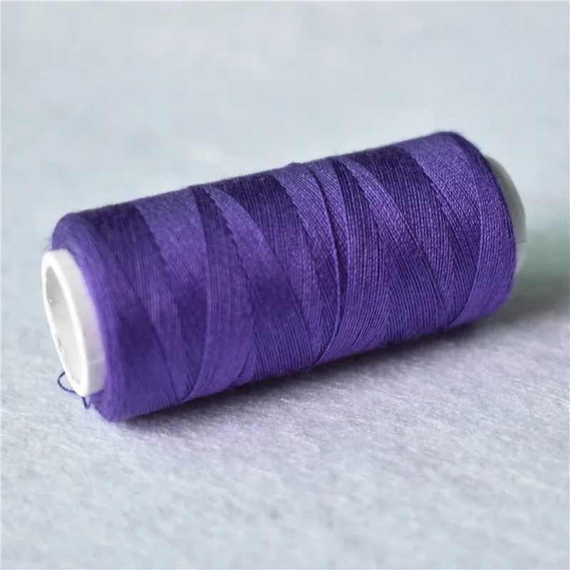 Purple 1pc Нить hilos para bordar, нить для вязания крючком, полиэстер, эластичные швейные принадлежности, 1 шт., 200 ярдов - Цвет: Purple 1pc