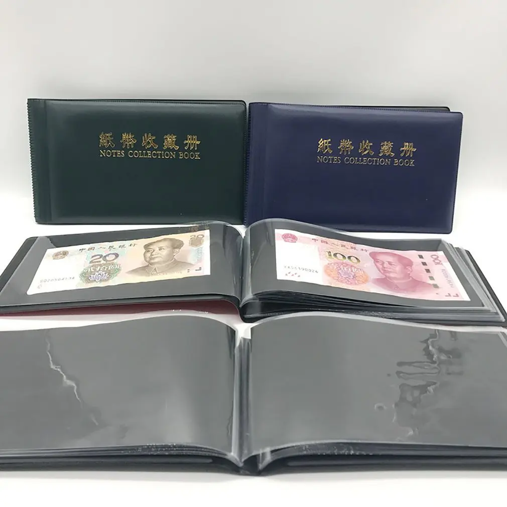 Монета фотоальбом 20 страниц DIY держатель альбома Коллекция Книга карманы для хранения Коллекция Книга монета 40 банкнот может храниться