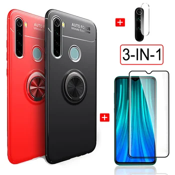 

Full Fitted Case on Redmi Note 8 8T 8Pro Magnetic Ring Cover for Xiaomi Redmi Note 8 T Pro, 3in1 glass чехол redmi+note+8+pro 8t