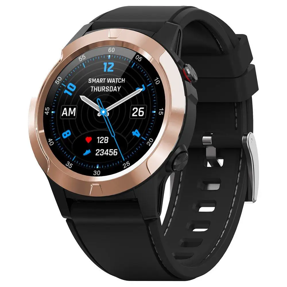 Golden WR22 gps Смарт-часы Bluetooth спортивные Смарт-часы фитнес-трекер монитор сердечного ритма напоминание о звонках компас многоязычный - Цвет: Golden