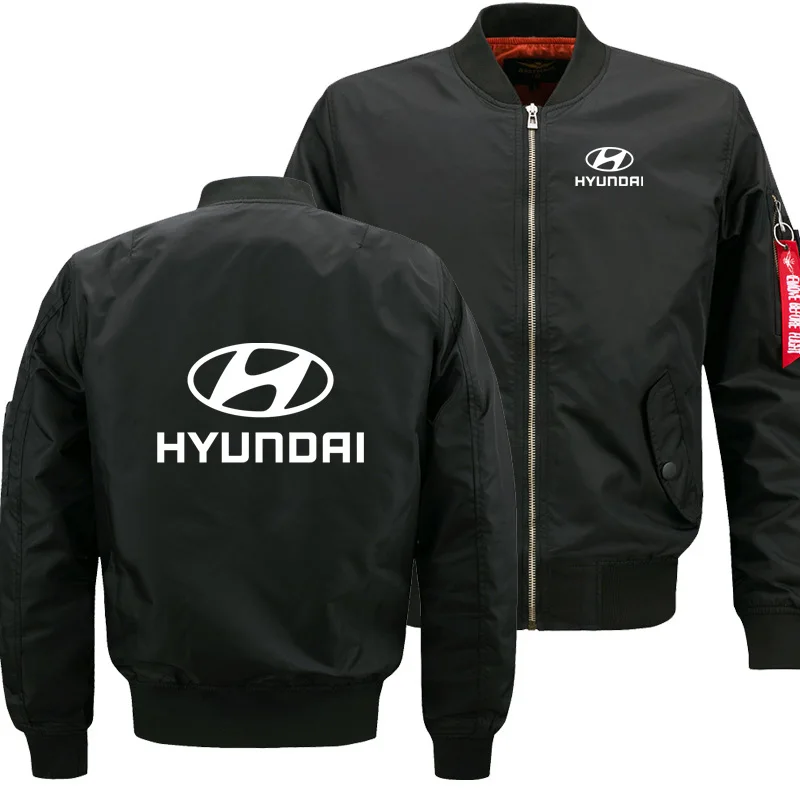 Мужская Летающая куртка Wintter, теплая приталенная куртка летающего пилота для мужчин, толстовка с логотипом автомобиля hyundai, одежда в стиле хип-хоп Харадзюку