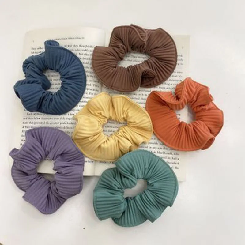 

Girls Hair Accessories Simple French Large Intestine Circle Hair Rope Tie Hair Rubber Band