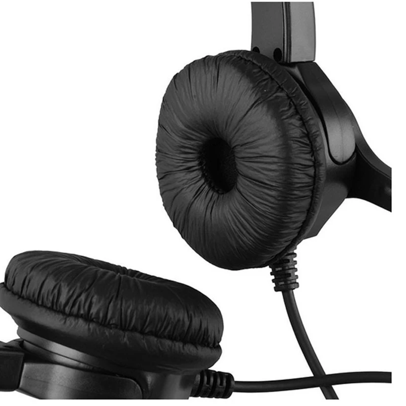 VH500D RJ9 Bilateral Headphone Hands Free Call Center Noise Cancelling Corded with Adjustable Mic for Telephone Set