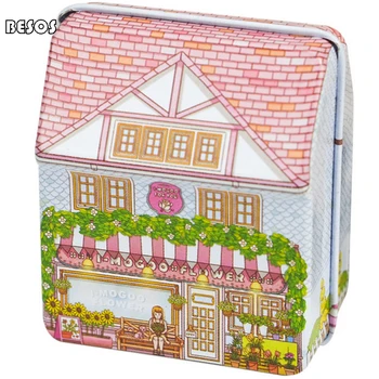 

Cute little house creative Wedding Candy Box Tinplate Box Wedding Candy Flower Tea Gift Box 25pcs/lot B0050M
