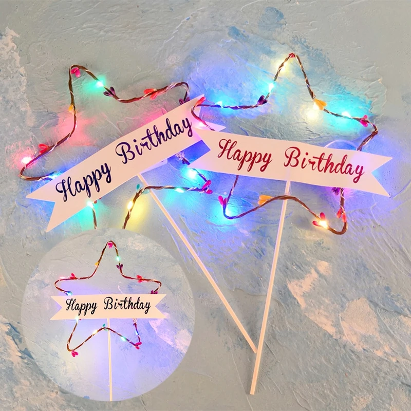 1 шт. креативные светодиодные пятиконечные звезды для детского дня рождения