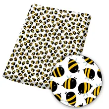 Tissu en coton Polyester 45x145cm/pièce, étoffe imprimée d'abeille de dessin animé pour bricolage, Patchwork, édredon, couture