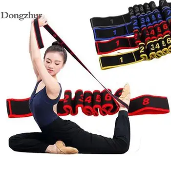 

Yoga Pull Strap Belt Polyester Latex Elastic Latin Dance Stretching Band Loop Yoga Pilates Fitness Exercise Resistance Bands