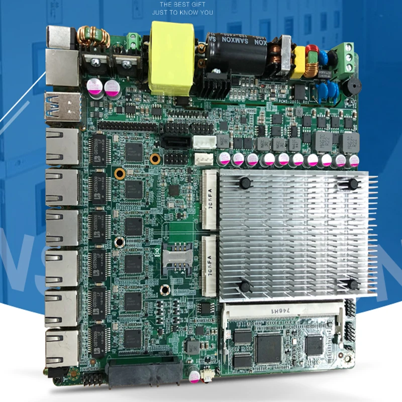 US $190.00 Free Shipping Fanless 6 Lan Mainboard 6 Gigabit Ethernet Network Security Firewall Service Mini Itx Motherboard