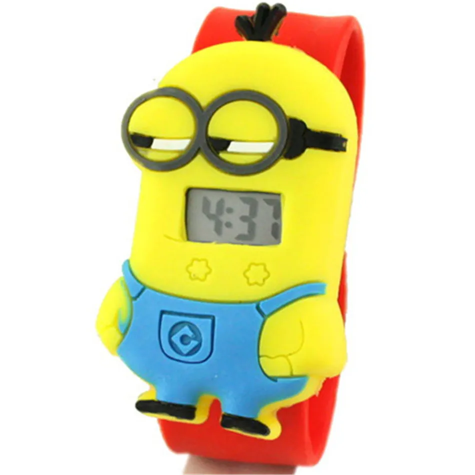 Minions Watches2 Детские 3D мультфильм фильм игрушки детские часы для девочек мальчиков подарки игрушки часы для детей - Цвет: Minions Watches2