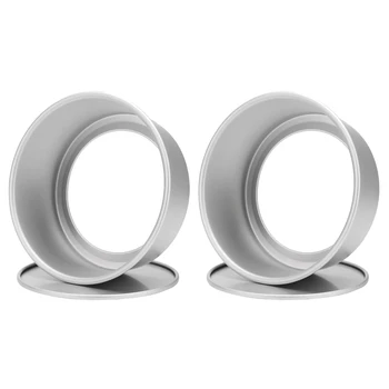

Cake Baking Pan, 6 Inch Set of 2 Aluminum Alloy Round Cake Pan Cheesecake Pan with Removable Bottom