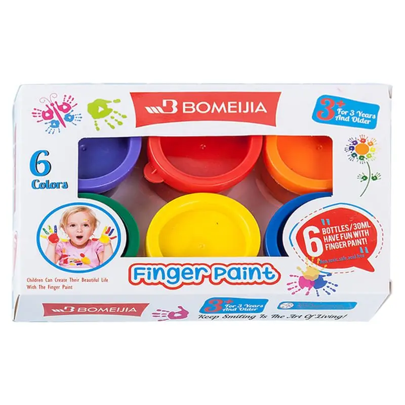 

30ml 6 Vibrant Colors Washable Gouache Paint for Kids School Finger Paint U4LD