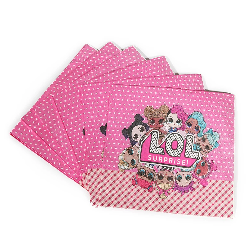 Оптовая Продажа LOL Surprise Dolls бумажная салфетка 20 шт Украшение для вечеринки
