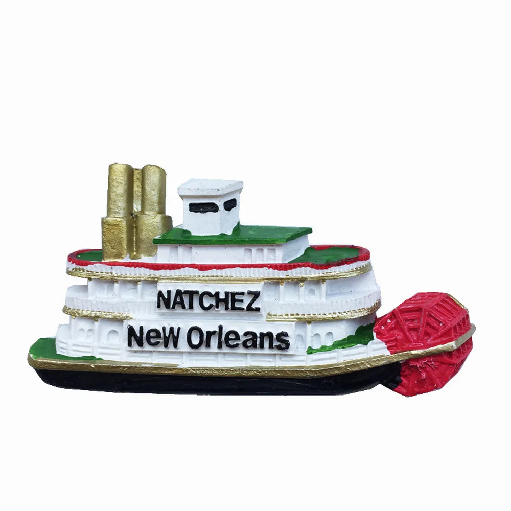 

BABELEMI USA New Orleans Natchez Steamship Fridge Magnet Souvenir Magnets Decorative Refrigerator Magnet magnesy na lodowke