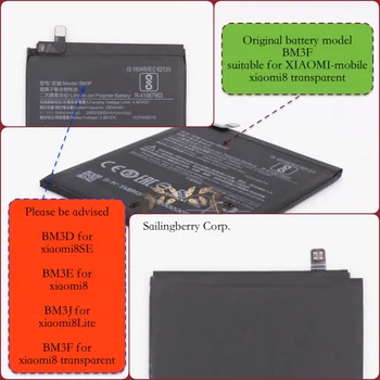 

Original battery suitable for xiaomi8 / MI8（transparent）with battery model BM3F（It is safe to check before placing order）