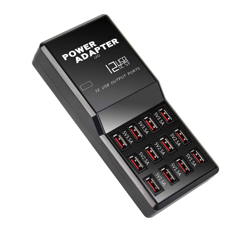 

12-Port 60W/12A Desktop USB Charging Station Multi-Function USB Smart Charger Multi-Port USB hub Fast Charging for Smartphones