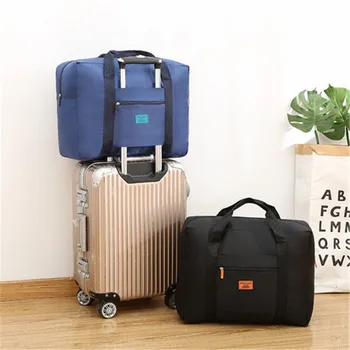 

dark blueWaterproof Big Duffel Bags Foldable Travel Bag Women Suitcase Weekend Bag Travel Organizer Overnight Bags Travel Tote