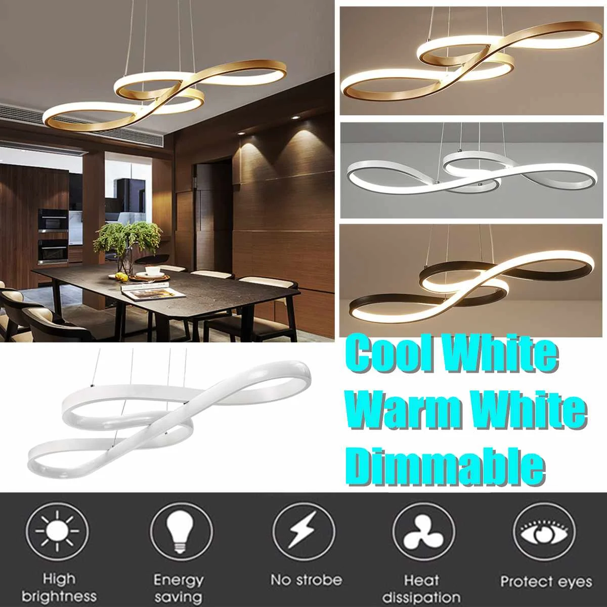 

Nordic Modern Acrylic LED Ceiling Light Pendant Lamp Hallway Bedroom Dimmable Fixtures Living Dining Room Restaurant Decoration