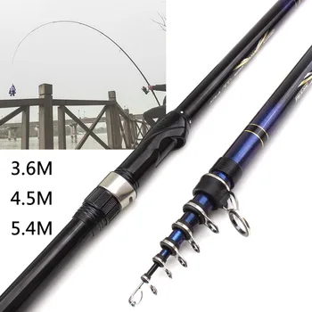 

5.4m 4.5m 3.6m carp Fishing Rod Long section big guide ring rock fishing rod carbon tough throwing long shot rod fishing pole