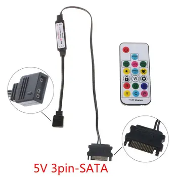 

RGB Controller RF Wireless Remote Control for Case LED Light 3Pin 5V or 4Pin 12V RGB for AURA SYNC Power Supply