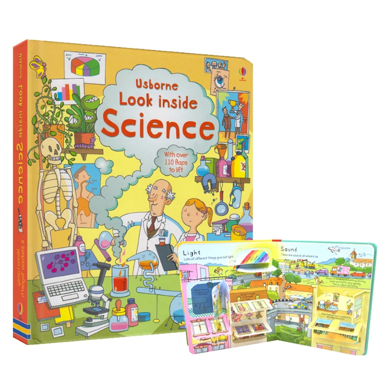 

Look Inside Science Baby Educational Picture Cardboard Montessori Materials English Language Books Reading Books for Kids