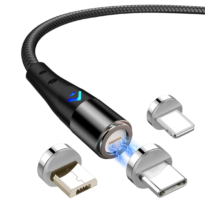 5A Super Fast Charge Magnetic Charging USB C Cable Micro Type Cord Phone Charger Wire Magnet 360 Degree Rotate | Мобильные телефоны