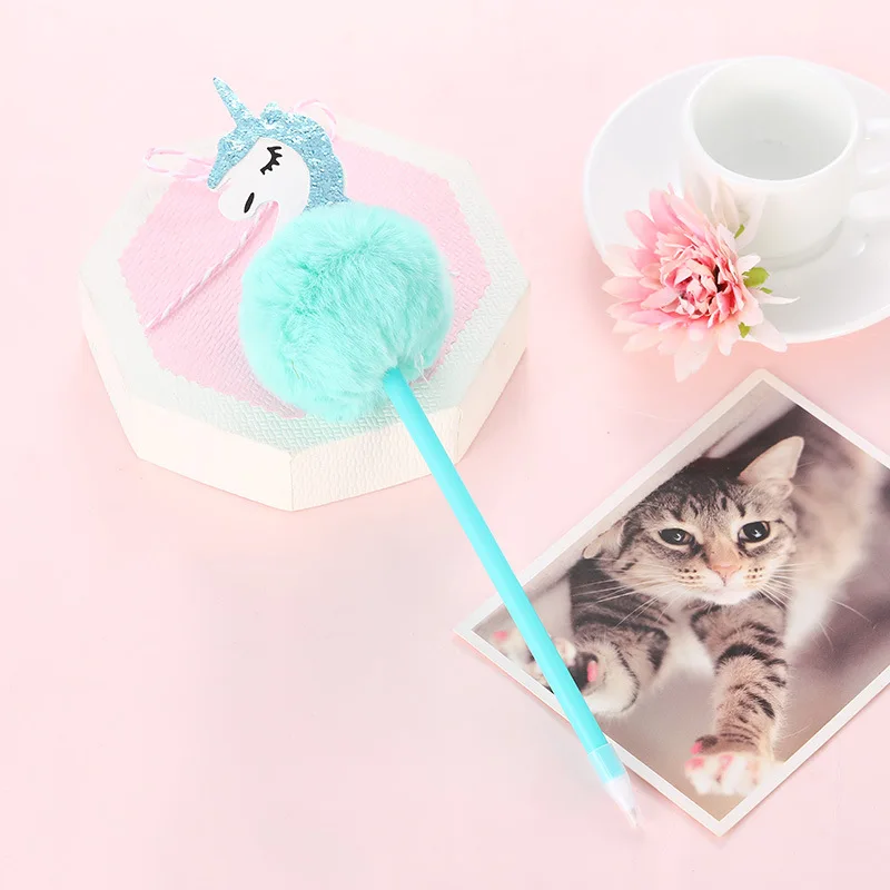 S1 1 шт. милые Kawaii Плюшевые игрушечные единороги мягкие животные Licorne игрушка для детей мягкий шар кулон гелевая ручка oyuncak школьный подарок - Цвет: S1