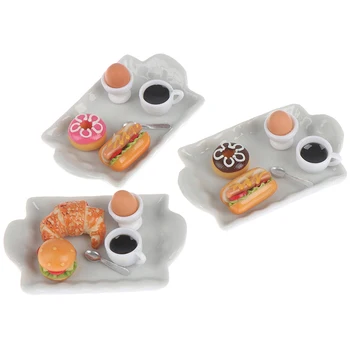 

DIY Simulation Coffee Cake Figures Food Dessert Miniature Figurine Pretend Play Kitchen Toy Baby Gift Doll House Accessories