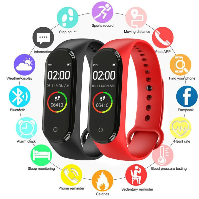 

Bluetooth Smart Bracelet Color Screen Fitness Tracker Heart Rate Sphygmomanometer Call Reminder Multifunctional Sports Bracelet