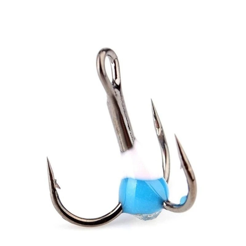 5Pcs Winter Ice Fishing Treble Hook High Carbon Steel Fishing Tackle Tools (Random Color) 5Pcs Winter Ice Fishing Treble Hook High Carbon Steel Fishing Tackle Tools (Random Color)