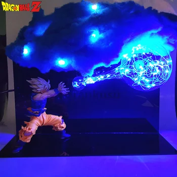 Dragon Ball Z Son Goku Kamehameha DIY zestaw Anime Dragon Ball Z Goku Super Saiyan DBZ prowadzona chmura Action figurki zabawki prezent tanie i dobre opinie Model Adult Adolesce MATERNITY W wieku 0-6m 7-12m 13-24m 25-36m 4-6y 7-12y 12 + y CN (pochodzenie) Unisex do not eat 20cm tall