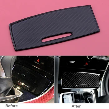 

CITALL Black Carbon Fiber Texture Interior Console Cigarette Lighter Ashtray Panel Cover Trim Fit For Infiniti Q50 Q60 2014-2019