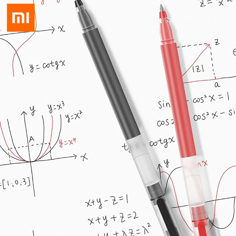Оригинальная гелевая ручка Xiaomi Giant, 10 палочек, черная и красная, двухцветная, Студенческая, офисная, записная, гелевая ручка