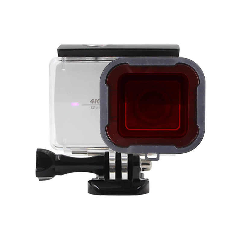 Подводная Вода Дайвинг Корпус фильтр для Xiaomi Yi 2 поколения 4K Экшн камера водонепроницаемый Объектив Аксессуары