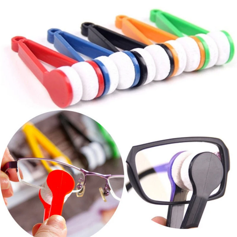 Случайные очки Выделенные удобство очиститель супер тонкие волокна супер Чистая мощность портативные очки тереть с кольцом для ключей очиститель