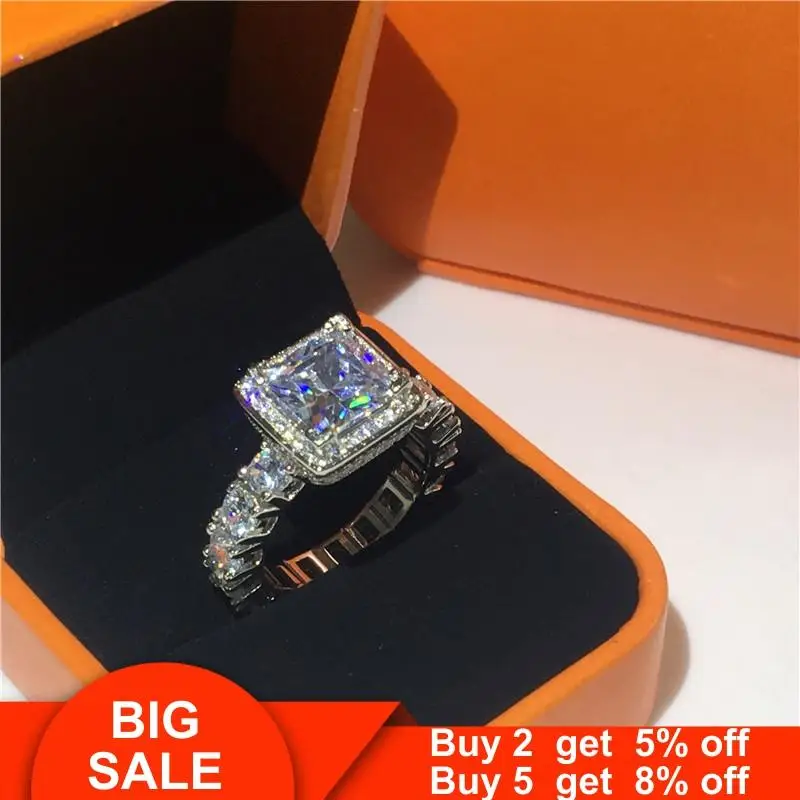 2020 винтажное обручальное кольцо блестящее циркониевое ювелирное изделие AAAAA из