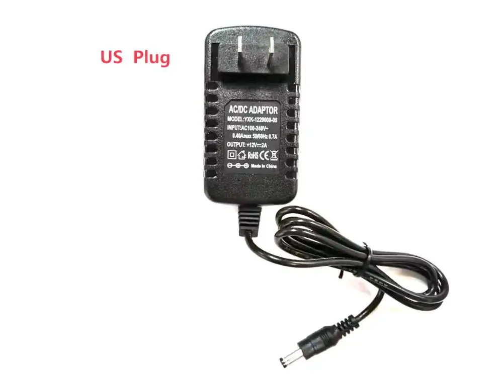 

Yqwsyxl 12V Power Adapter DC12V Universal Adapter 2A AC 100V 240V 240V to DC 12 Volts 12 V Power Supply for LED Strip
