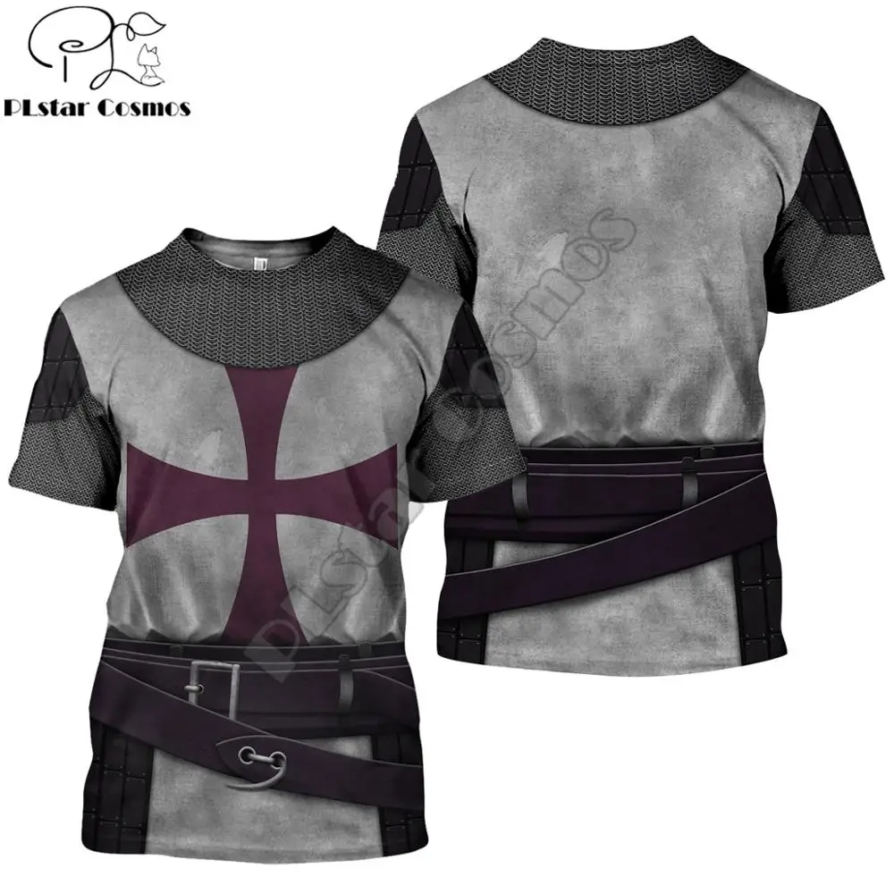 Summer Samurai Armor Men T-Shirt Knights Templar 3D Printed Harajuku Magliette A Maniche Corte Cosplay Unisex Casual Tee Tops Kj0152