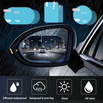 

2PCS Rainproof Car Rearview Mirror Sticker Anti-fog Window Foil Clear Protective Film Rain Shield Waterproof Auto Car Stickers