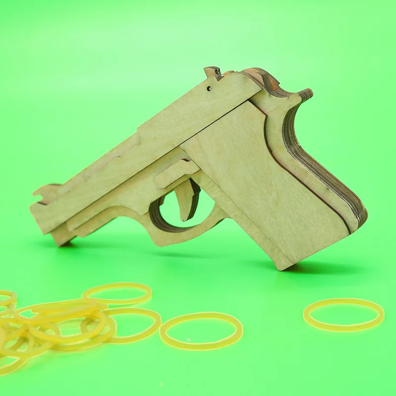 

DIY China Science Publishing & Media Ltd.(cspm) Assembled Pistol Science And Technology Small Production Rubber Band Handmade Wo