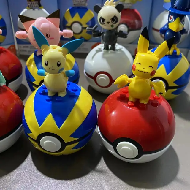 Pokemon Assembly Model Jigglypuff Pikachu Squirtle Bulbasaur Meowth Model Building Block Action Figure Toy Collection 4