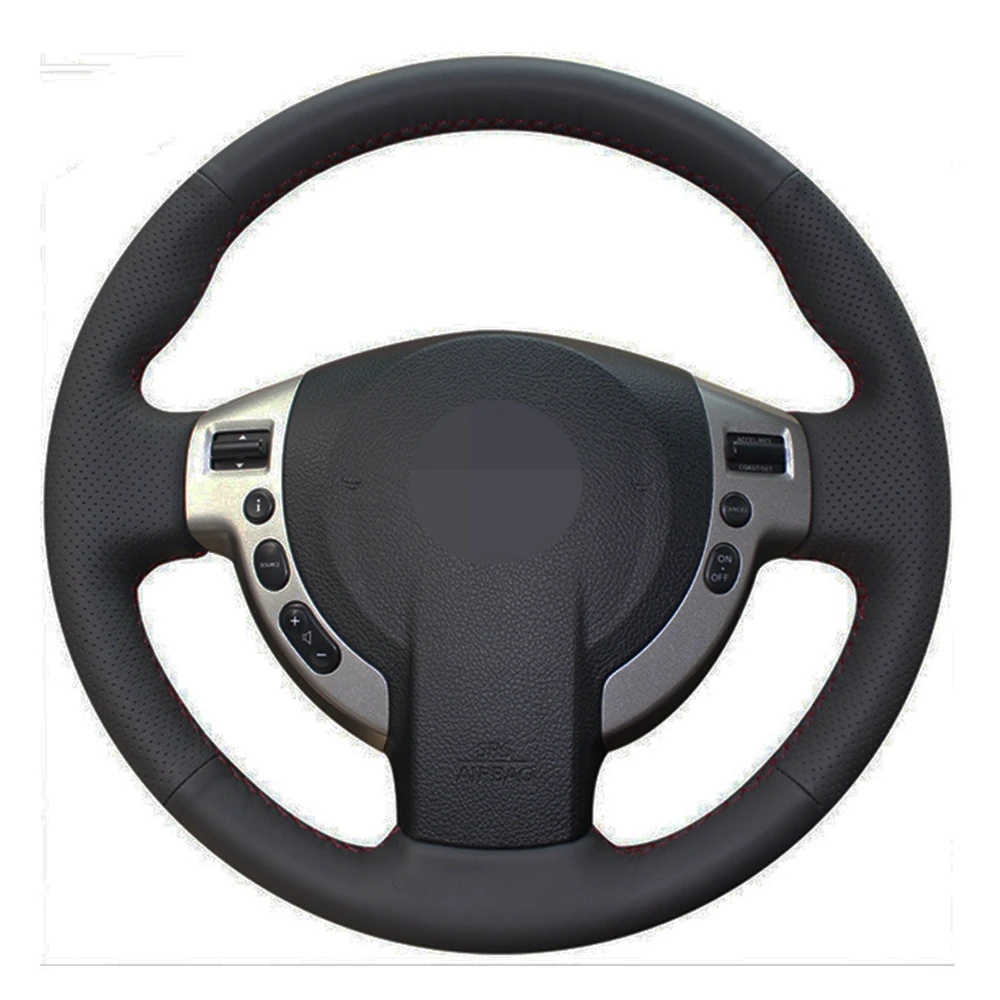 Чехол рулевого колеса автомобиля натуральная кожа для Nissan Qashqai 2007 2015 Rogue X Trail 2008 2013