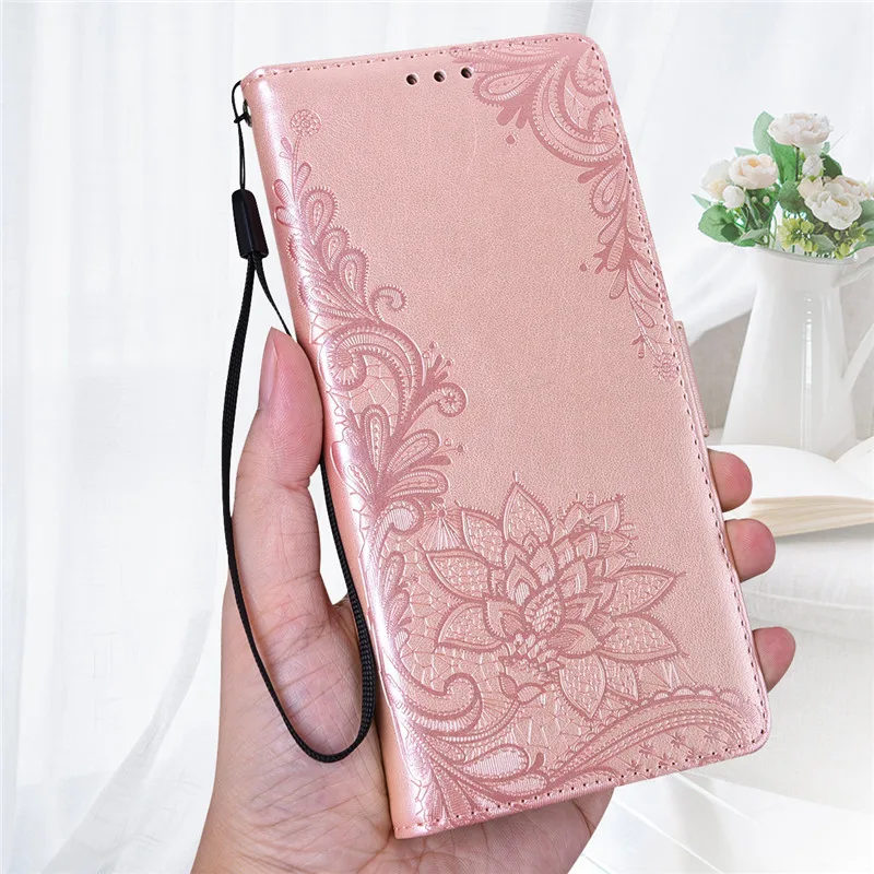 Lace Leather Case For Samsung Galaxy J3 J5 J7 2016 2017 J2 Core J4 J6 2018 S20 Plus S21 Ultra A10 A12 A32 M12 A02S A02 Flip Case silicone case samsung