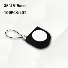100 шт./лот, растягивающаяся проволочная коробка для фиктивов, для сотового телефона, защита от кражи, стальной кабель, держатель, htc VIVE VR, головка 28*28*8,7 мм