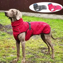 

Dog Outdoor Jacket Waterproof Reflective Pet Coat Vest Winter Warm Cotton Dogs Clothing for Large Middle Dogs